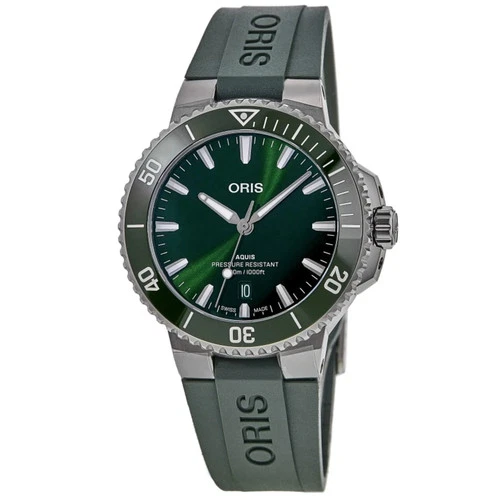 New Oris Aquis Date Automatic Green Men's Watch 01 733 7789 4157-07 4 23 37FC