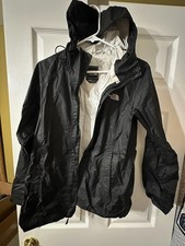 The North Face Women  s Black Full Zip Windbreaker Jacket With Hood Size S/P
