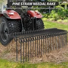 3 Point 60" Steel Pine Straw Landscaping Rake Attaches for Cat-0 & Cat-1 Tractor