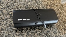 MontBlanc Black Faux Leather Glasses Case and Cleaning Cloth