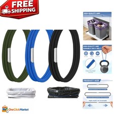 Trash Can Rubber Bands Set of 3, Heavy Duty Elastic Garbage Can Bands Fit 13 ...