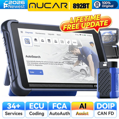 MUCAR 892BT ECU Coding Scanner MUAI-Assist Diagnostic CANFD&DOIP 35+Service FREE