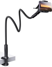 Lamicall Gooseneck Phone Holder Bed - Nylon Braided Flexible Arm, Black
