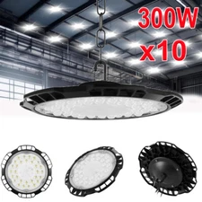10x300W UFO LED High Bay Light Shop Lights Warehouse Commercial Lighting Lamps