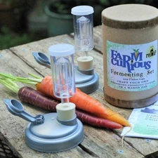 FARMcurious Vegetable Fermenting Pickling Pickled Mason Jar Starter Kit 2 Pack