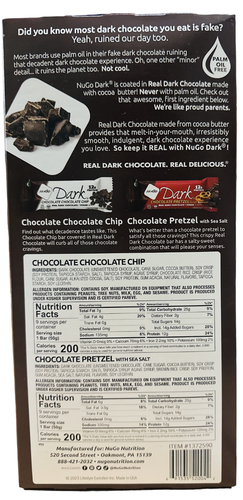 NuGo 18 ct Dark Chocolate Vegan Protein Bar Variety Pack,Exp:06/26+Free Shipping - Picture 2 of 2