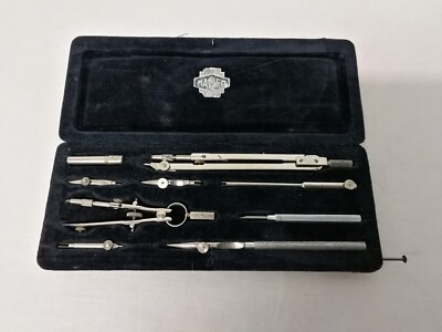 Antique compass in box, MAPED box