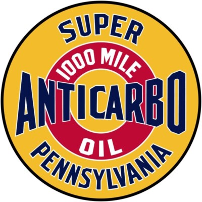 Super Anticarbo Motor Oil NEW Metal Sign: 14" Dia. Steel Round Style | eBay