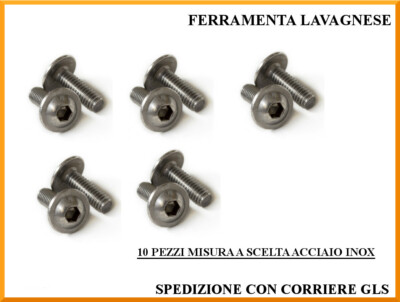 20x Bullone Testa Cilindrica Viti Esagono Incassato 304 Acciaio Filetto