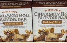 2 PACKS Trader Joe's CINNAMON ROLL BLONDIE BAR Baking Mix 21 oz Each Pack