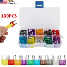10PCS Car Automotive Medium Standard Fuses Auto Blade Fuse Assortment Kit APM US