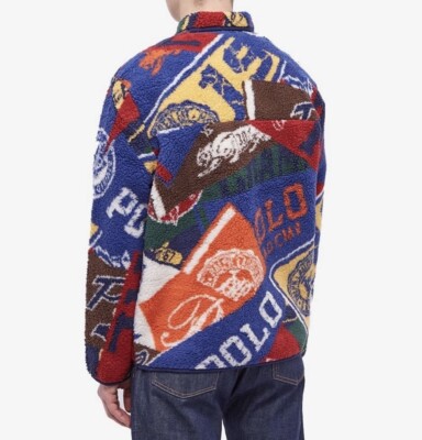 Polo Ralph Lauren Men's Varsity Multi Logo Zip Fleece Prep Rally