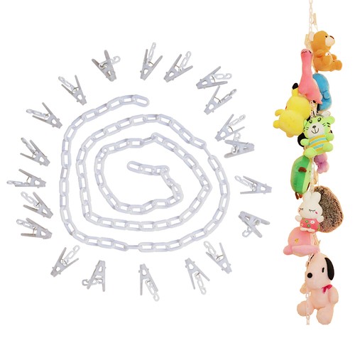 2M Plush Toy Storage Chain ,Toy Organizer Storage Chain With 20 Clips eBay
