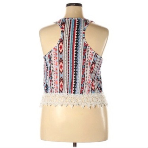 Xhilaration stripped boho sleeveless Top - Picture 2 of 7