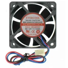Evercool 60x60x25mm EC6025H12CA 12V High Speed Fan 3-Pin