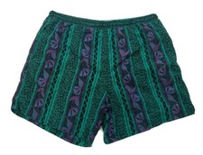 VTG 1990s Laguna Large 36-38 Swim Trunks Shorts Swimming Green Purple Floral