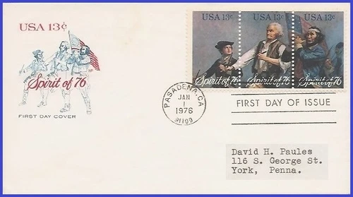 USA3 #1629-31 ADDR HOUSE OF FARNAM FDC STR3  Spirit of 76