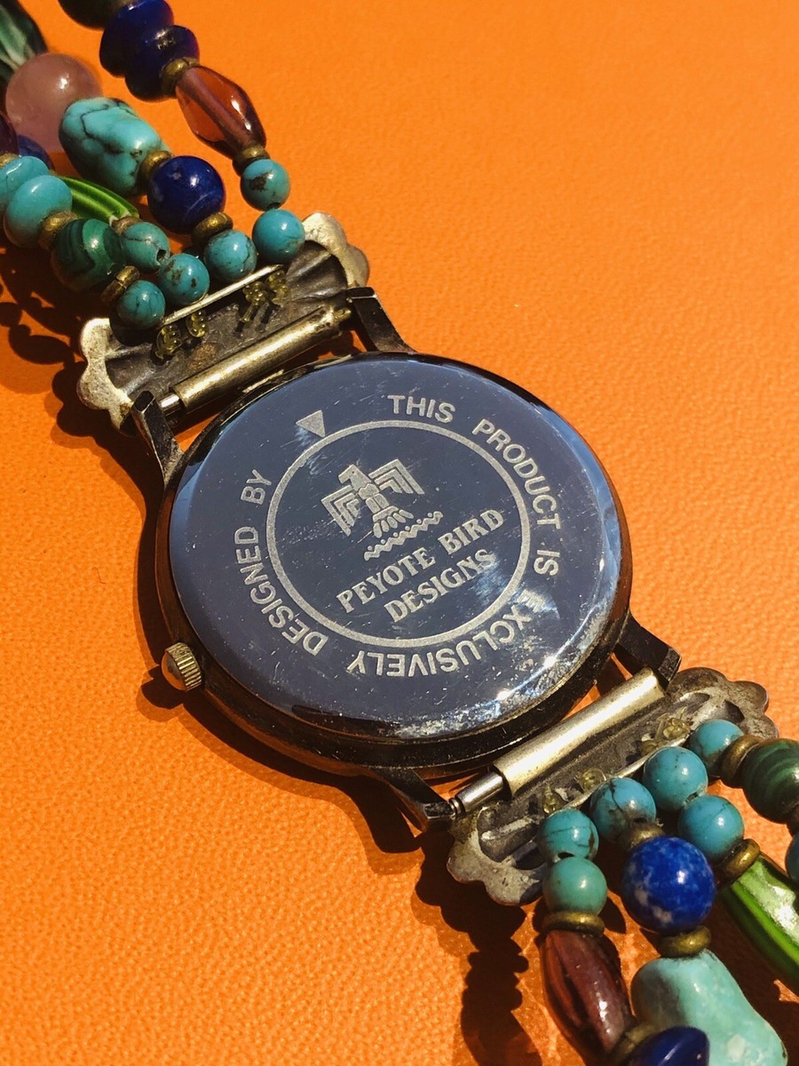 Peyote Bird Designs Turquoise Semiprecious Beads Women's Bracelet