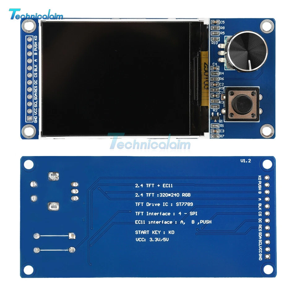 1.8/2.4inch LCD TFT Screen Display Module with EC11 Rotary Encoder SPI Interface - Bild 2 von 4