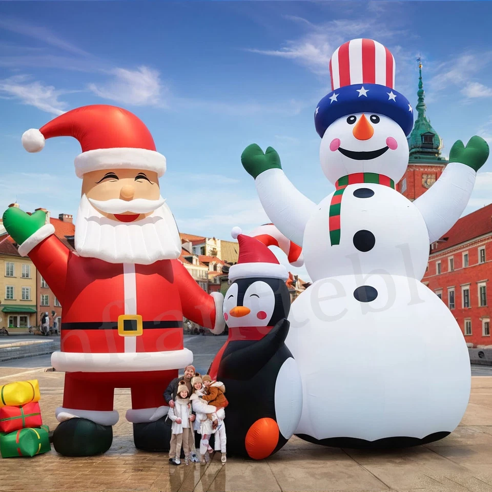 20/26/33/40 pies enorme inflable Navidad Papá Noel para decoración de patio al aire libre Foto 4 de 4