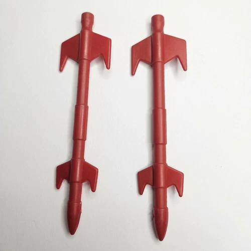 1987 Vtg Gi Joe Mamba Diablo Side Missiles Lot of 2 Red Vehicle Part Hasbro