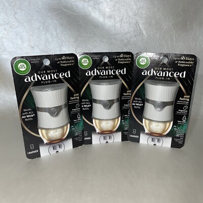 Air Wick Scented Oil Warmer Advanced Plug-In Lot Of 3 Fast Ship 
