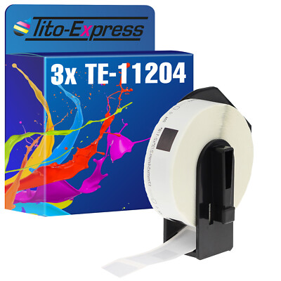 3x Etikett für Brother P-Touch DK-11204 17x54mm QL 1050 QL 1050 N QL 1060 N