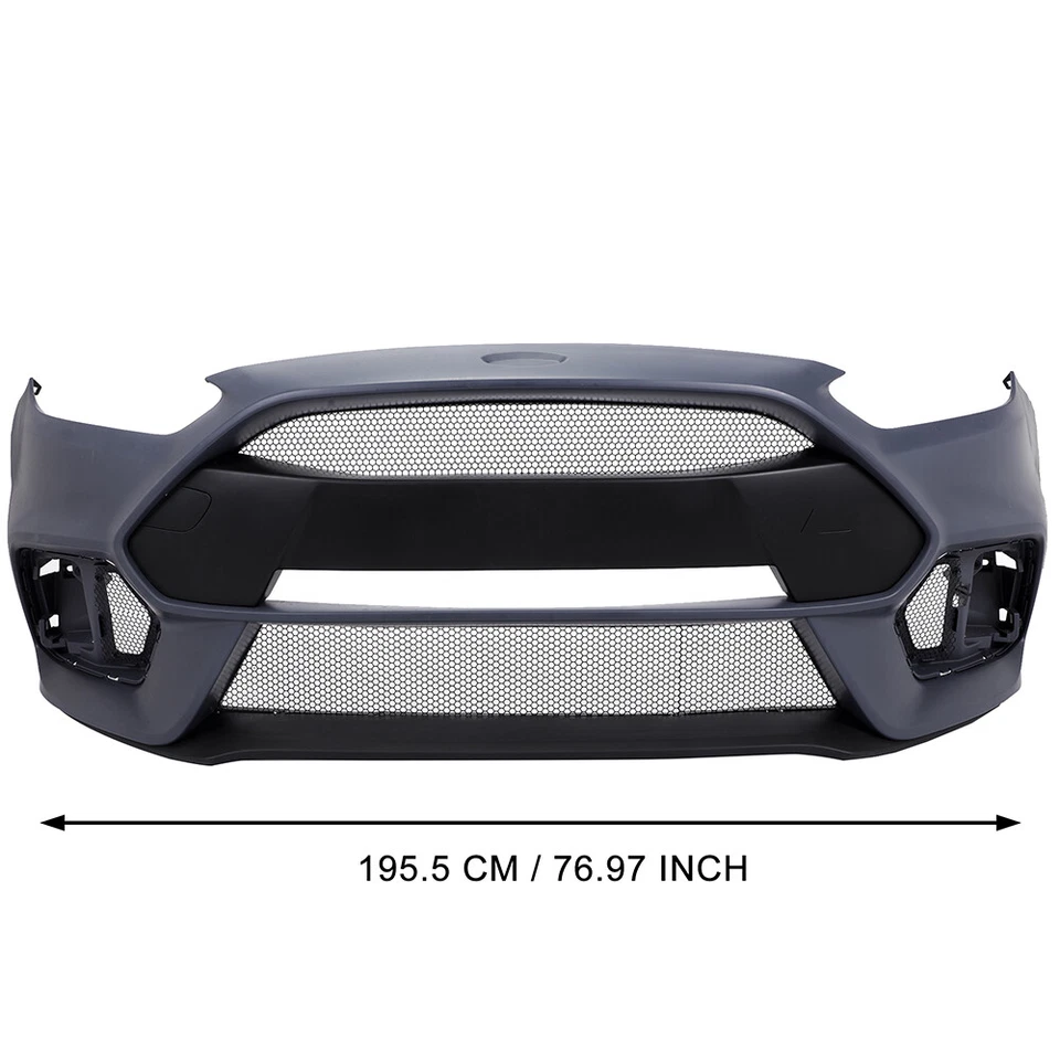 NEW Front Bumper Cover w/ Fog Lights For 2015-2018 Ford Focus RS Direct Fit Foto 3 de 4