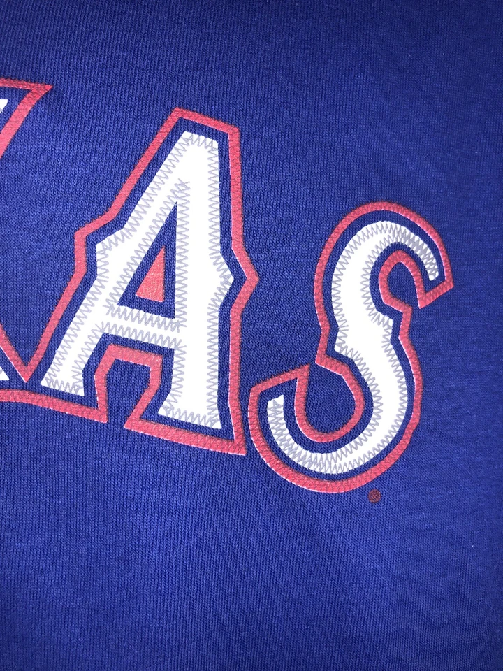 Men's Majestic Texas Rangers Royal #11 Yu Darvish Jersey Baseball T-Shirt NWT XL - Image 4 of 4