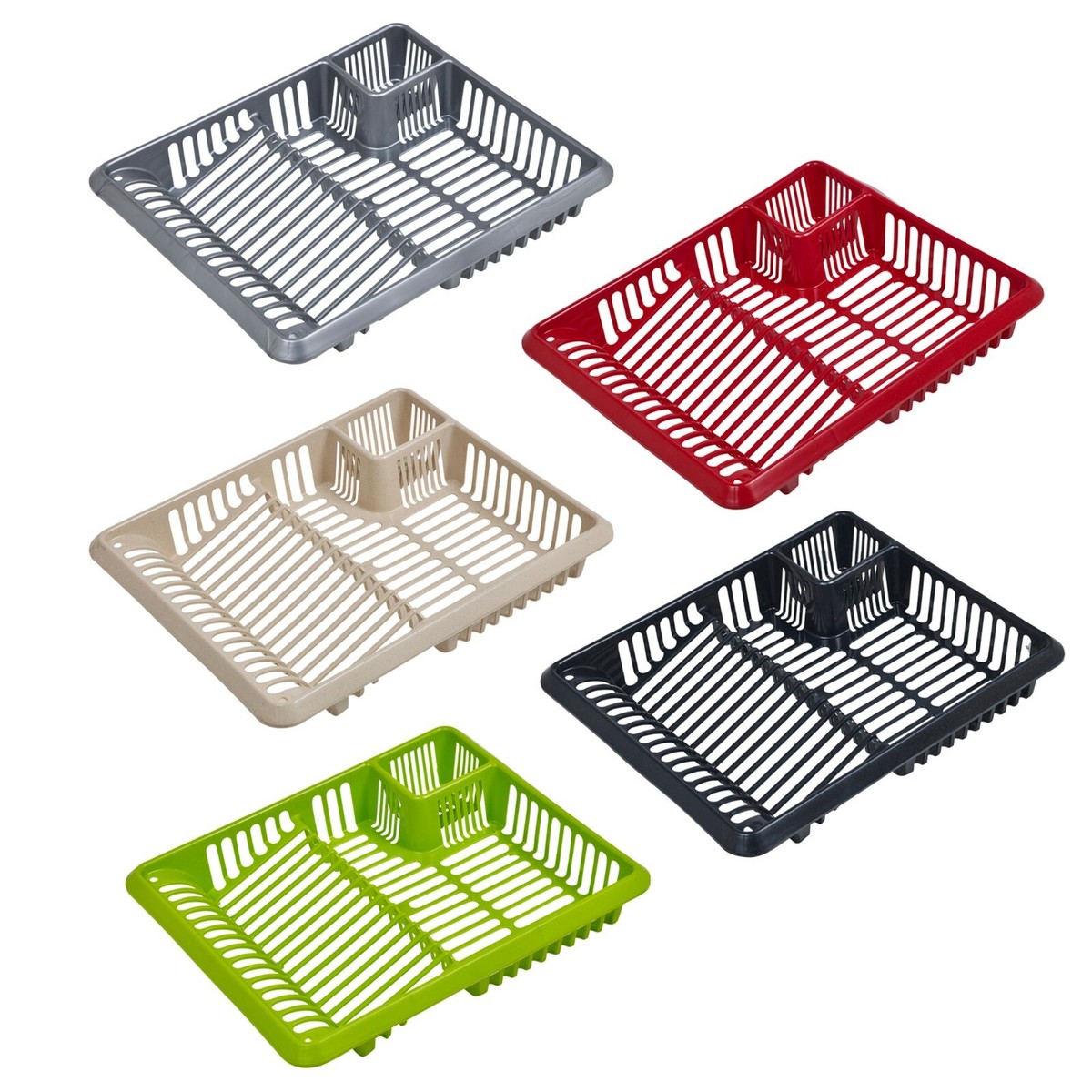 Large Plastic Dish Drainer Cutlery Rack Kitchen Sink Utensil
