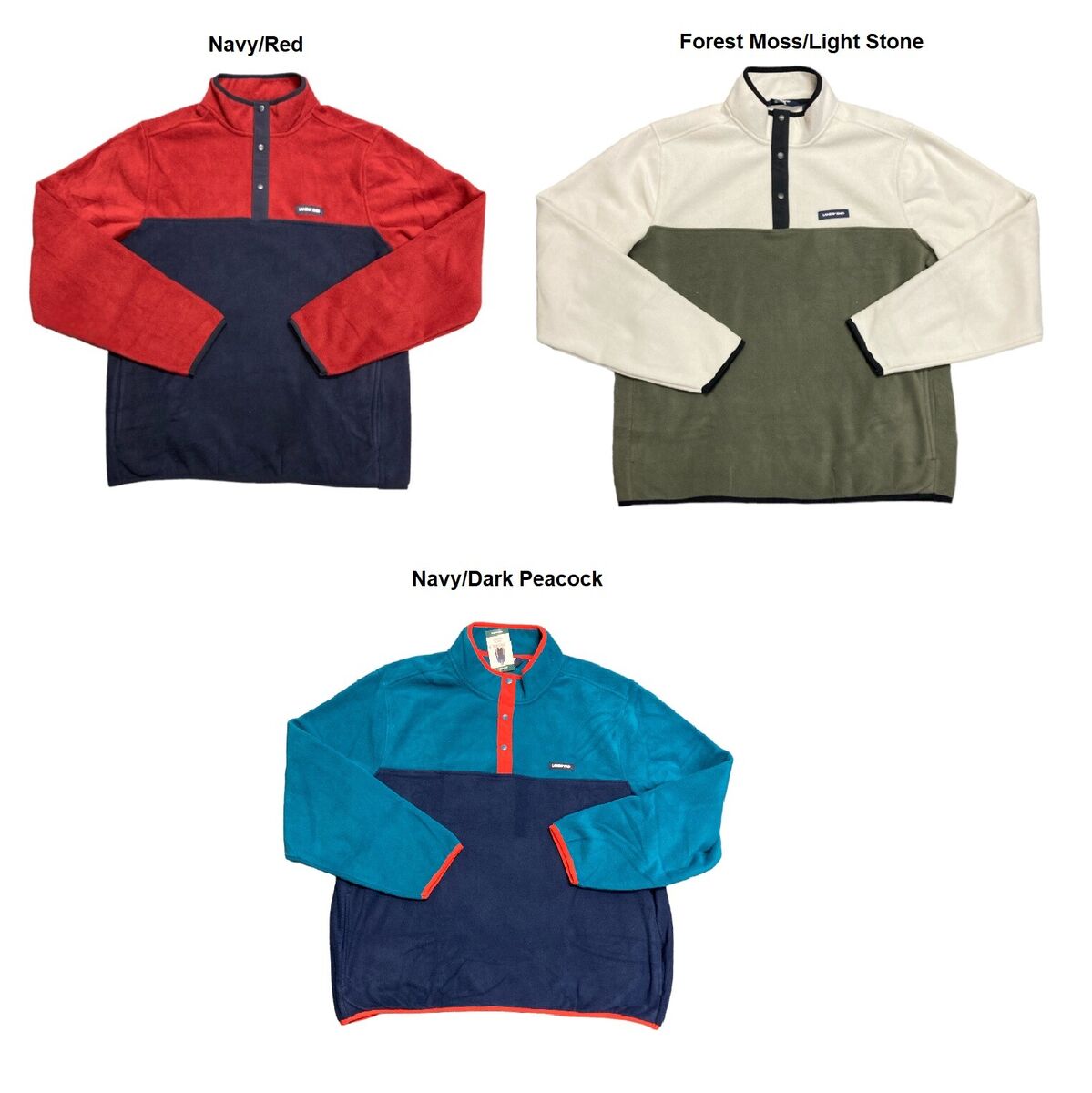 Lands End Men's Long Sleeve Polar Warm Fleece Snap Neck Lands End Men's Long Sleeve Polar Warm Fleece Snap Neck
