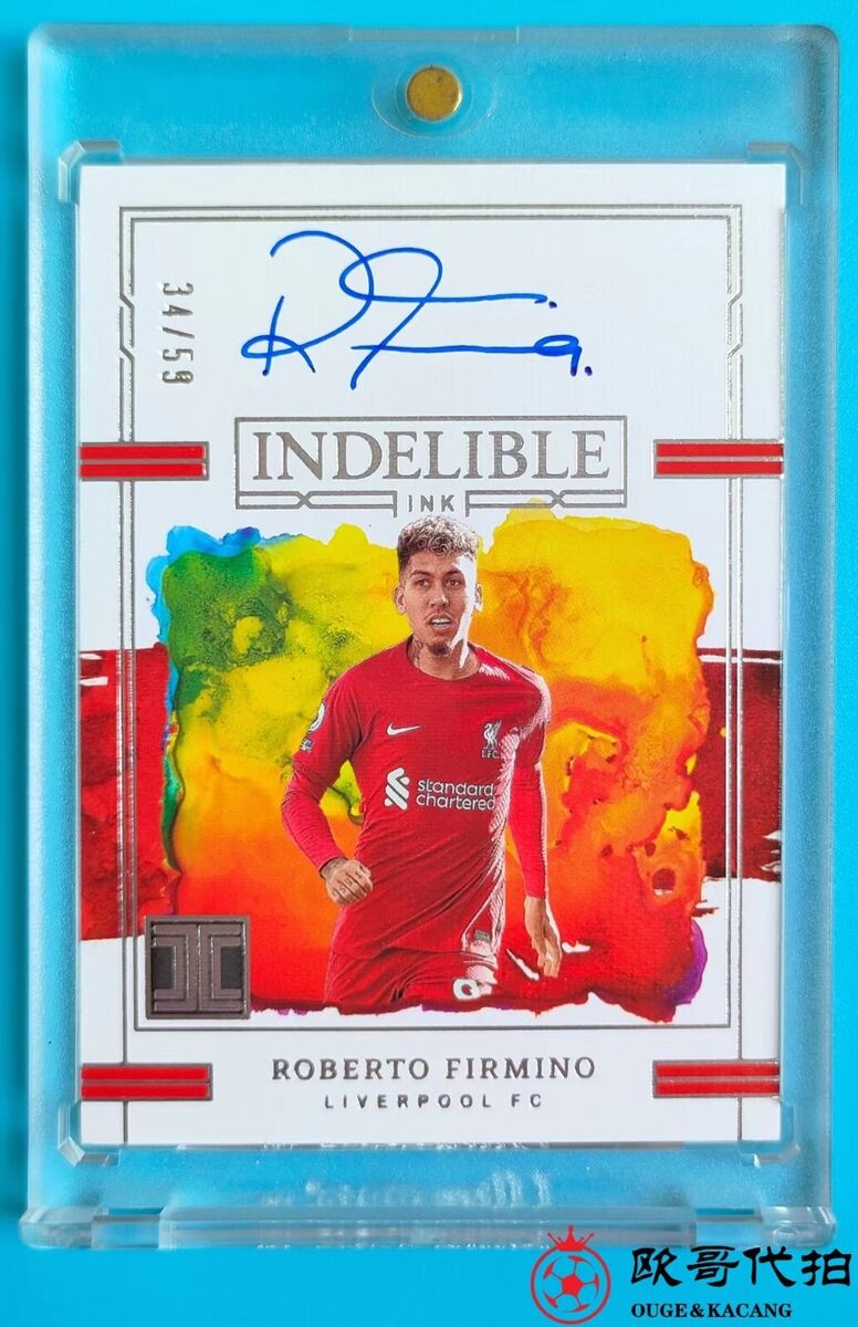 2022-23 Panini Impeccable Liverpool Roberto Firmino INDELIBLE INK Auto 34/59
