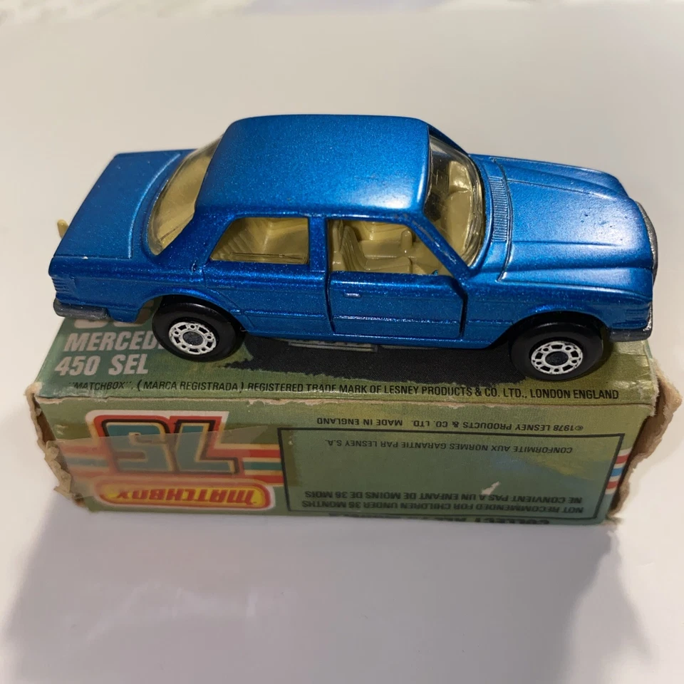 Matchbox Mercedes Benz 450 SEL Nº 56 en caja 1979 vintage Foto 2 de 4