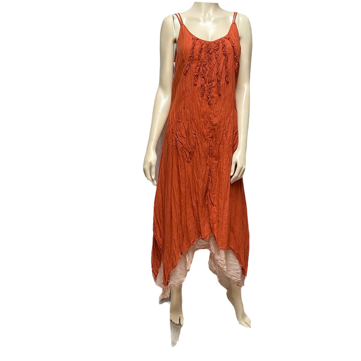 handkerchief beach dress Sakkas Lizi Womens Maxi High-low Halter Handkerchief Long Dress Beach main image 1