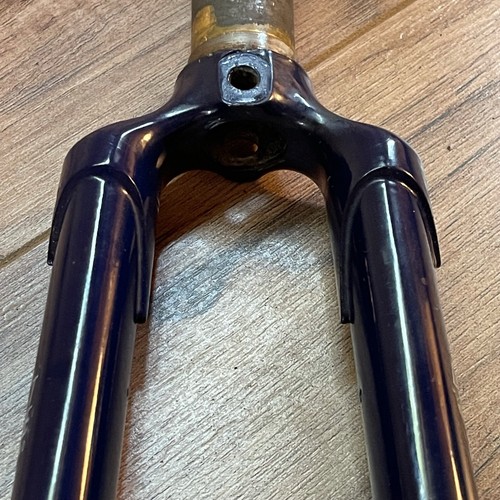 Vintage 90s Specialized 700C Road Fork 1-Inch Threaded Lugged Crown Blue - Picture 6 of 11
