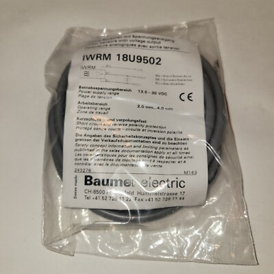 NOS SEALED BAUMER ELECTRIC IWRM18U9501 INDUCTIVE PROXIMITY SENSOR 