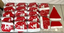 ~~ LOT OF 210+ CHRISTMAS HOLIDAY SANTA HATS (RED & WHITE) - RHODE ISLAND NOVELTY
