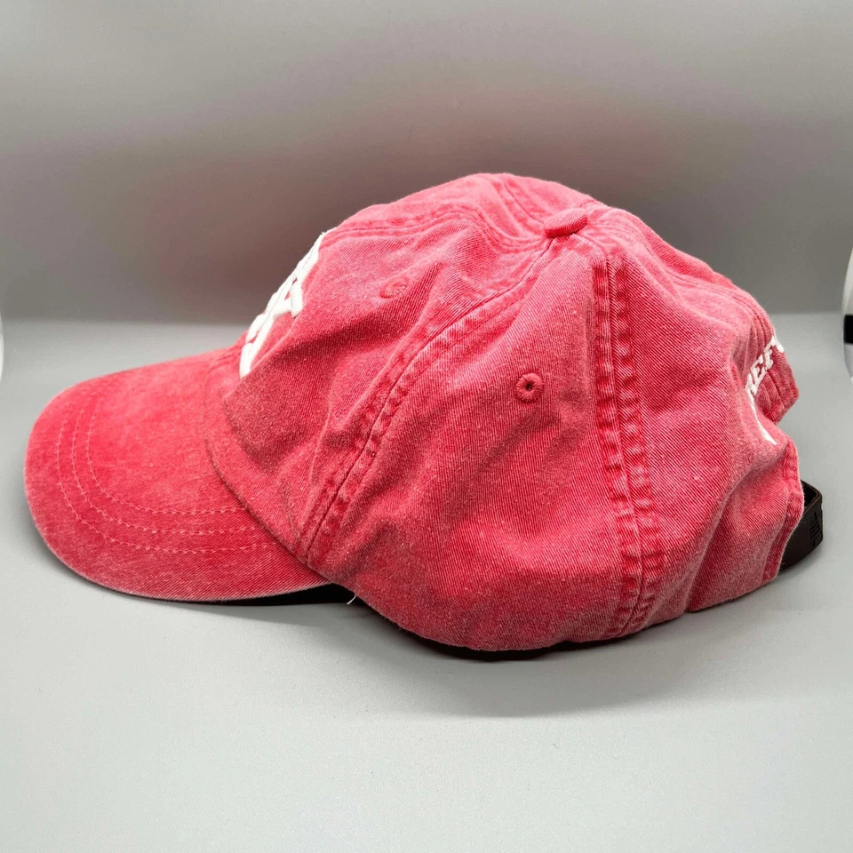 Gorra Barefoot Texas con correa roja ajustable bordada correa de cuero para hombre Foto 2 de 4