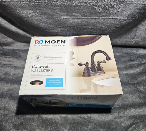 Moen Caldwell 2-Griff Wasserhahn – Mediterrane Bronze, Verstellbar 20,3–40,6 Cm – Für Waschbecken
