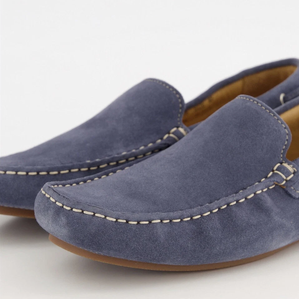 Square Toe Blue Formal Shoes for Men for sale