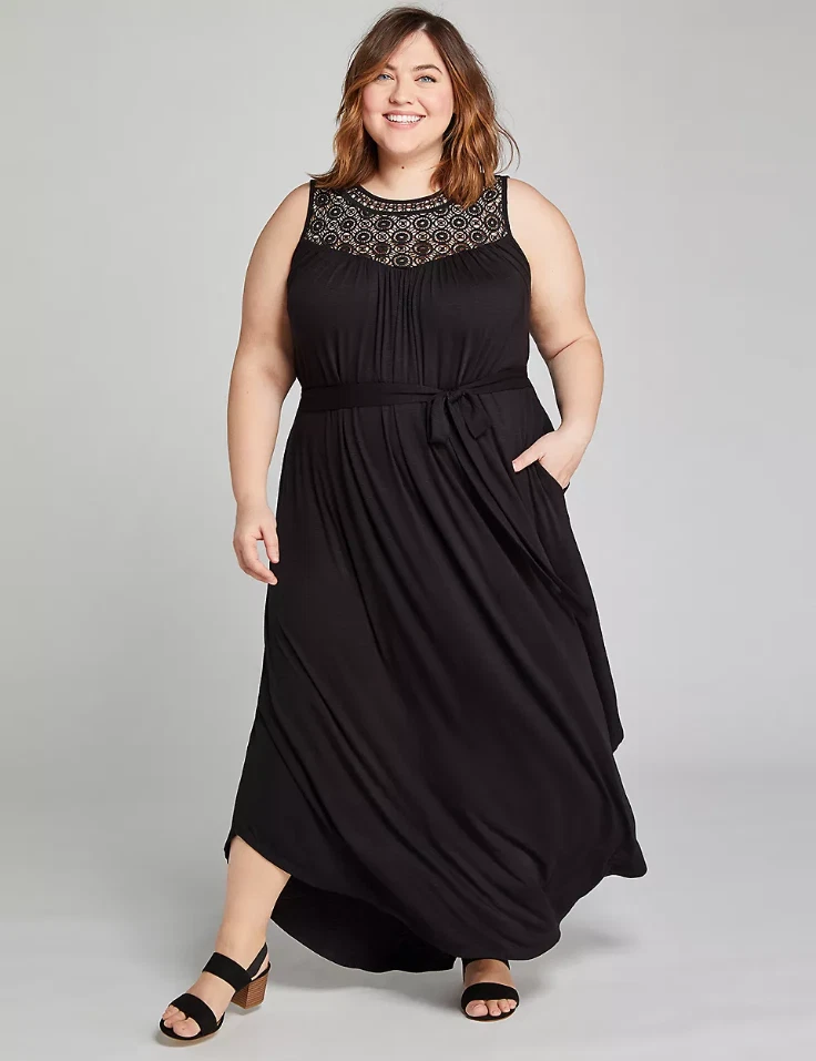 Plus size fit and flare maxi dress sale