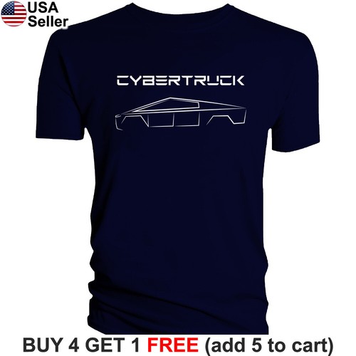 Tesla Cybertruck T-Shirt Motors Logo Elon Musk Beast Mode Car Racing Model BTS06 - Picture 10 of 17