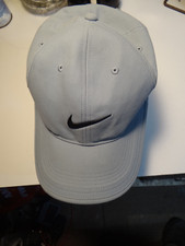 Nike Golf RZN VRS Light Gray Activewear Cap/Hat Black Swoosh OSFM Adj.