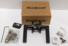 Kwikset 154HFL RDT 514 6AL RCS Halifax Matte Black Passage Door Lever 91549-001