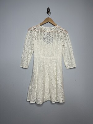 white lace flare sleeve dress Endless Rose main image 0