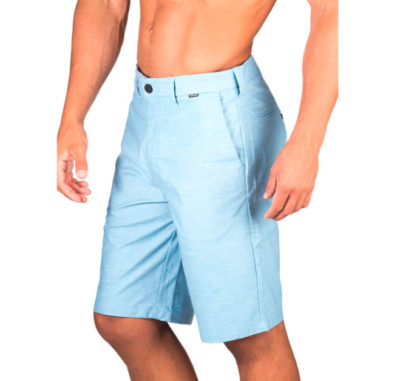 NEW Hurley dri fit  BREATHE chino walk shorts sz 38 light blue 21 