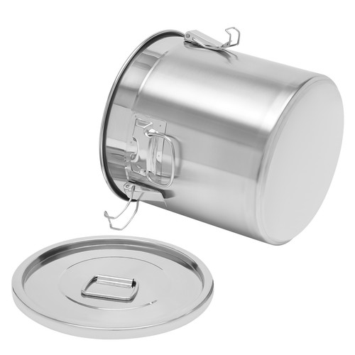 21L Airtight Rice Bucket Stainless Steel Canister Food Storage Container w/ Lid - Picture 6 of 11