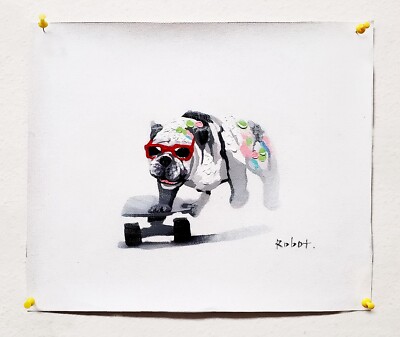 90's ヴィンテージ】 Bulldog Art & Skateboard 90's ヴィンテージ