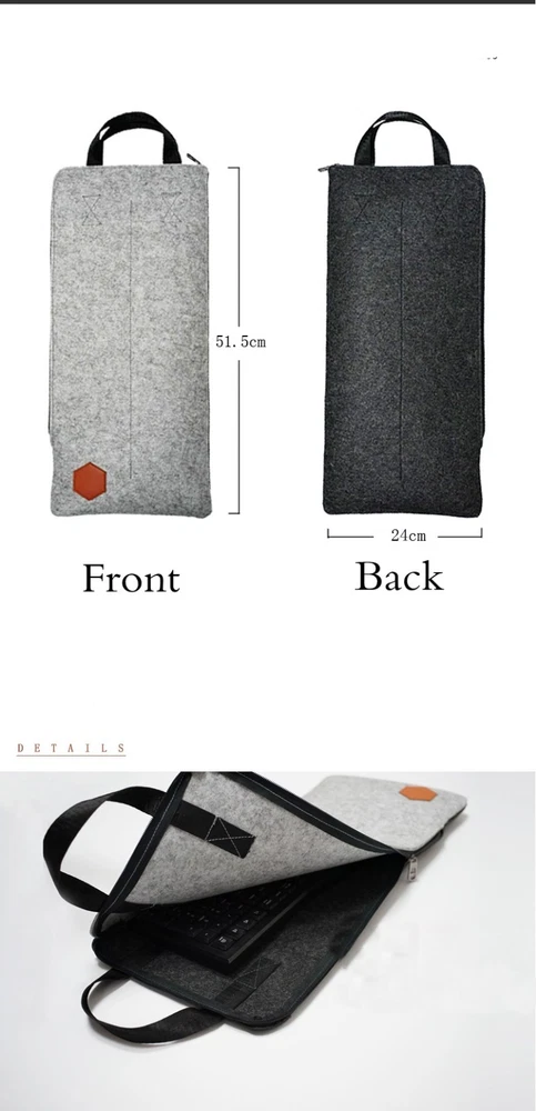Durable Felt Travel Carrying Bag for Cherry MX9.0 Mechanical Keyboards