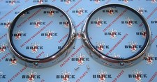 1948-1952 Buick Oldsmobile Stainless Headlight Bezels. Pair. Headlamp Rings